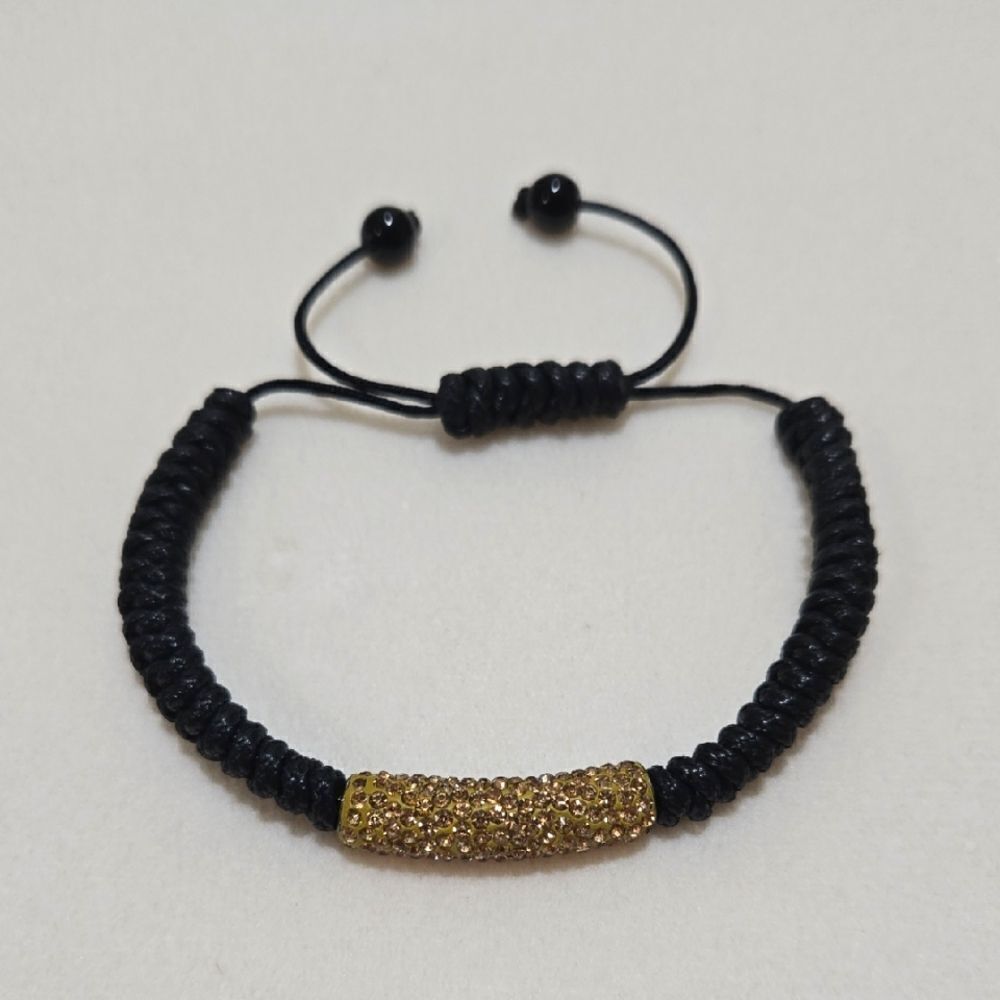 Black and Gold Adjustable Bracelet
